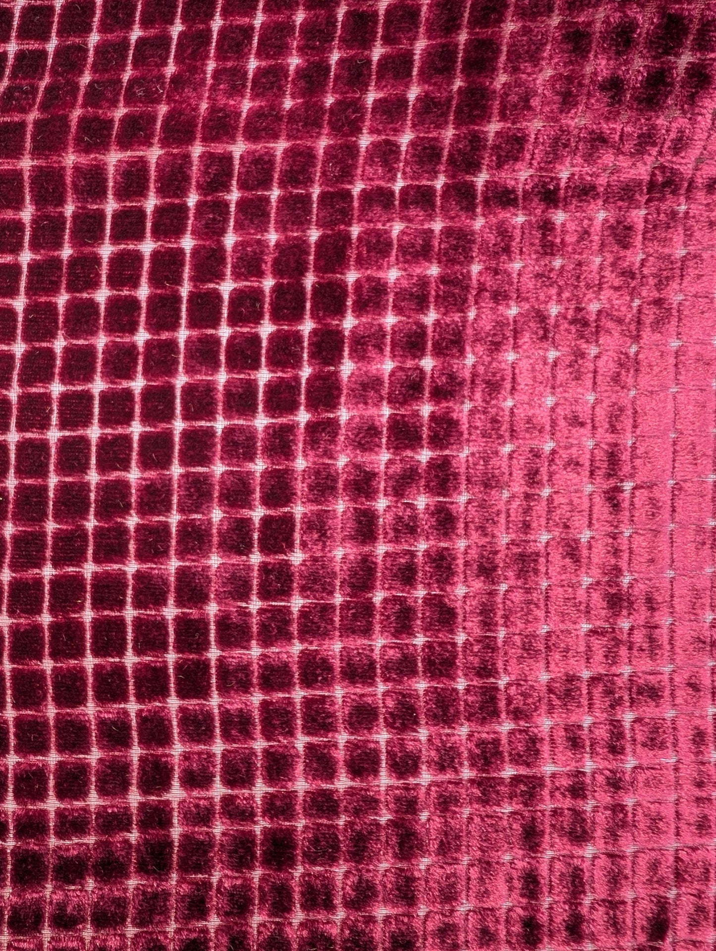Stilvoller Samtschal Seiden-Chiffon mit Minikaromuster aus Samt (120x44 cm)