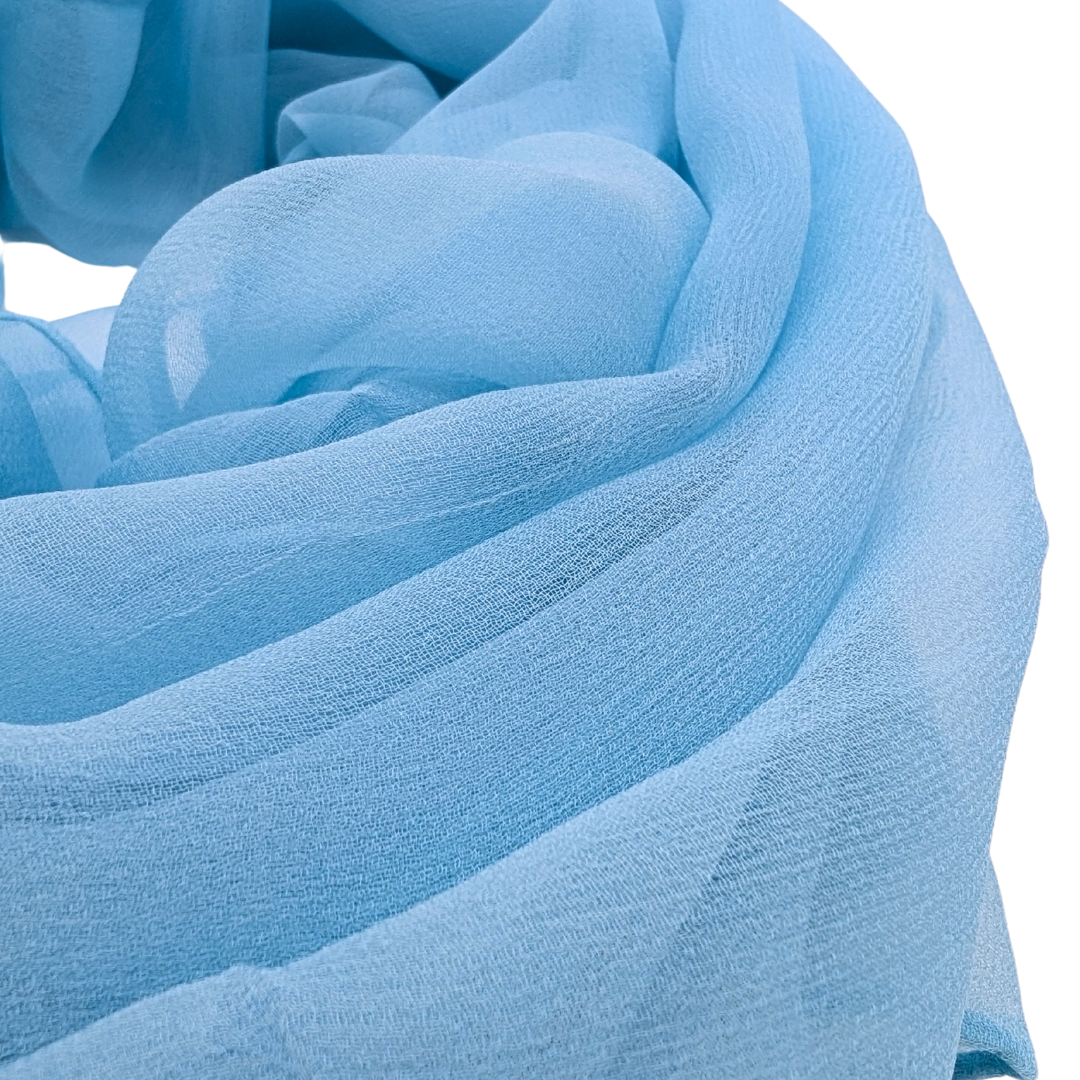 Schal aus feinem Chiffon in Unifarben