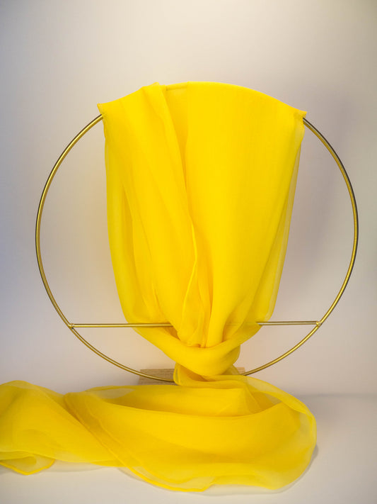 Schal aus feinem Chiffon in Unifarben
